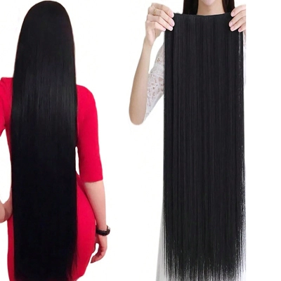 One piece seamless wig with invisible hair extensions & increased fluffiness 01