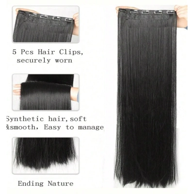 One piece seamless wig with invisible hair extensions & increased fluffiness 02