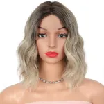 Short curly wig with bangs, loose curly hair