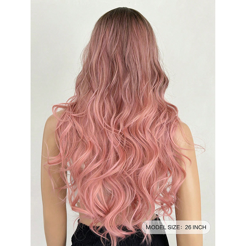 Wig, full head, mid length, curly hair