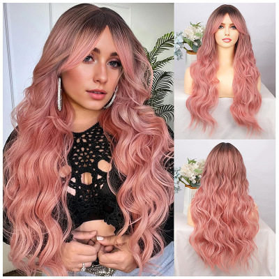 Wig, full head, mid length, curly hair 01