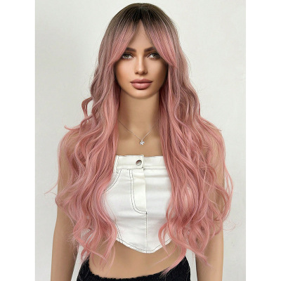 Wig, full head, mid length, curly hair 02