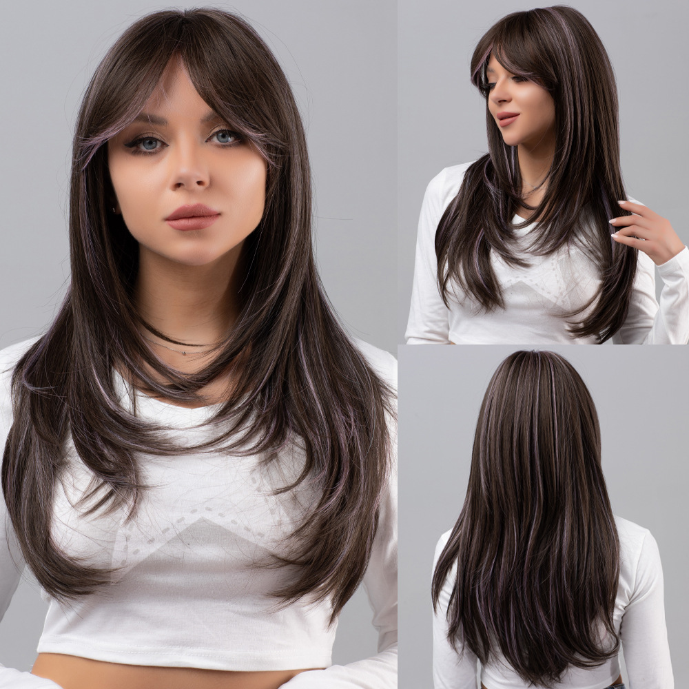 Wig fashionable blonde wavy curls