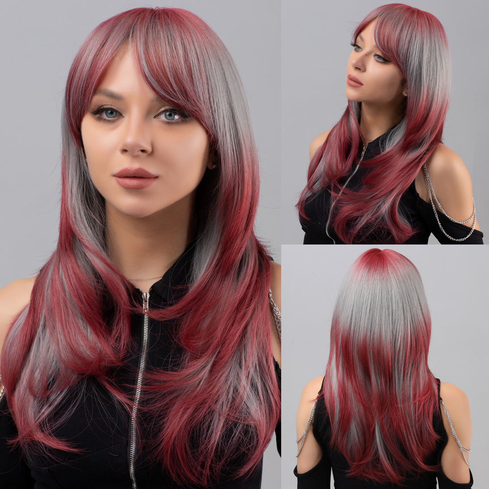 Wig fashionable blonde wavy curls