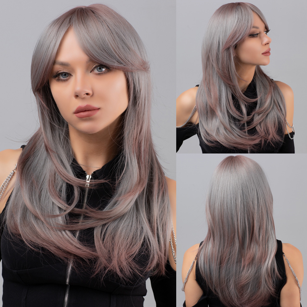 Wig fashionable blonde wavy curls