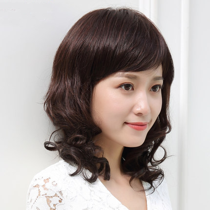 Wig full head big wave fluffy middle-aged & elderly