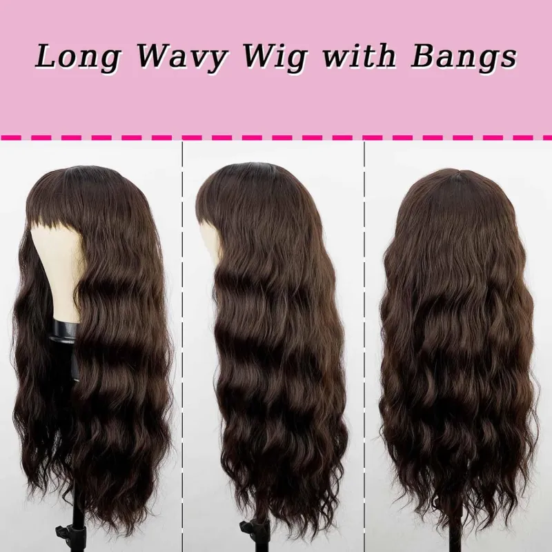 Black wig with naturally long curly hair Lolita