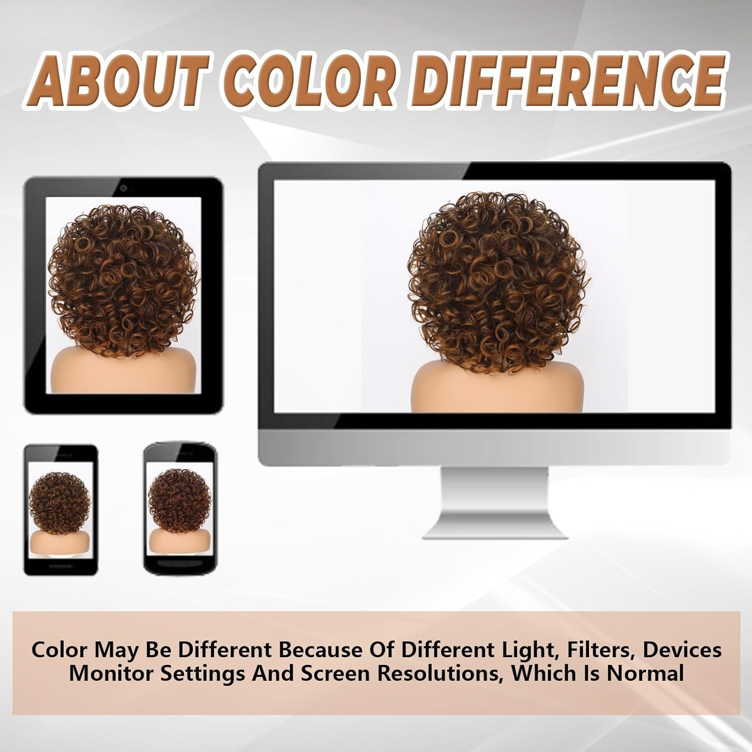 Wig full head naturally fluffy with loose bangs