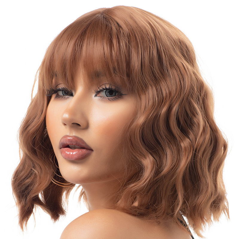 Black and white dual tone short hair wig