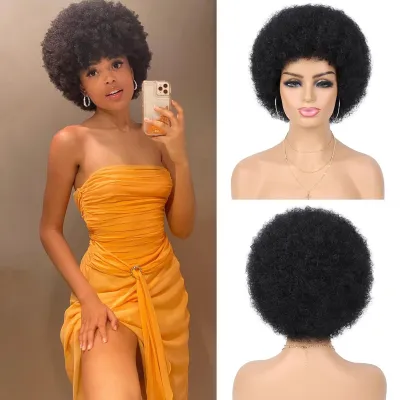 Fluffy wig, elastic and soft wig 01