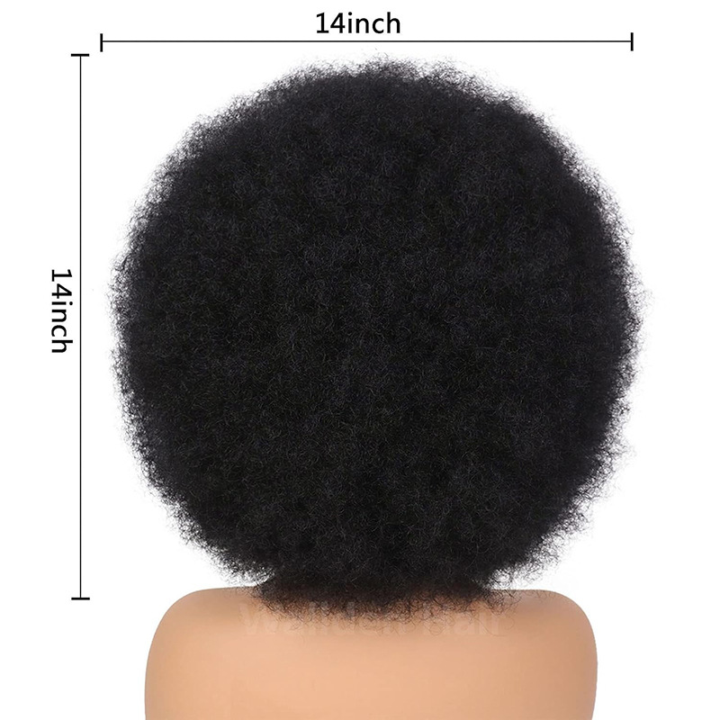 Full head small roll black bubble wig with elasticity & softness