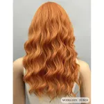 Full head wig with split long curly fashionable hair