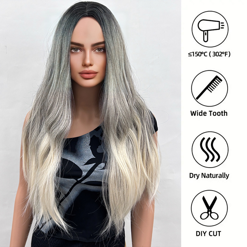 Gradient color with medium to long waves