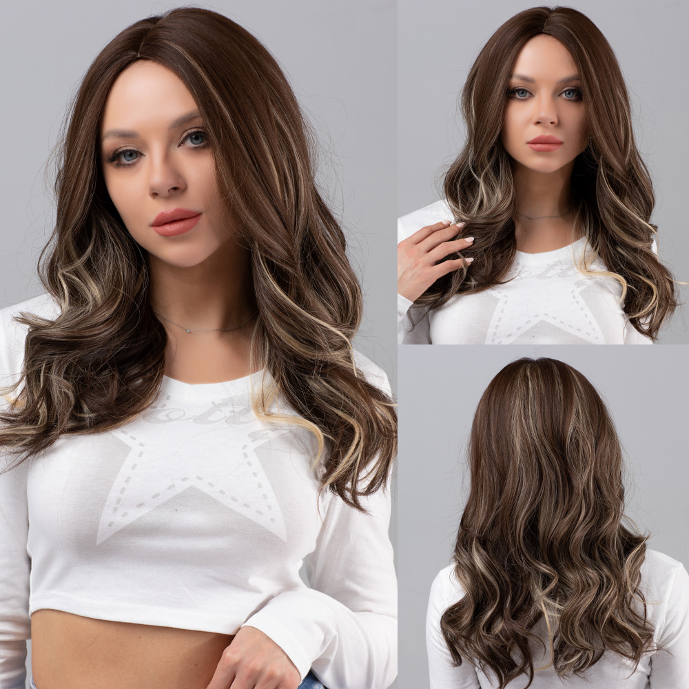 Wig length gradient wave curl fashionable and natural