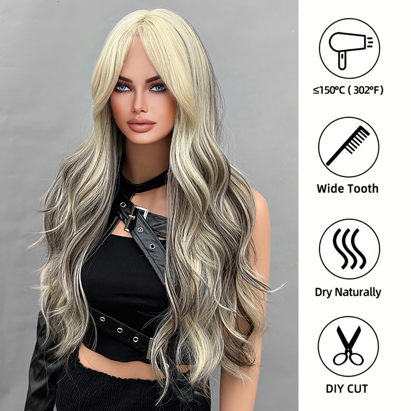 Big Wave Wig Black Gradient Grey