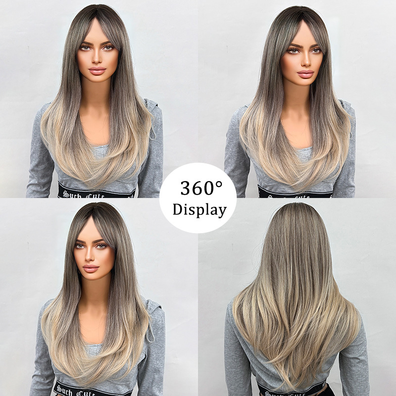 Gradient gold wig for self comfort