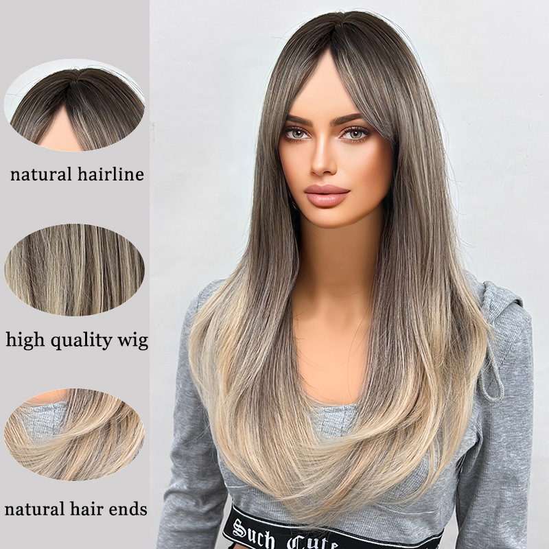 Gradient gold wig for self comfort