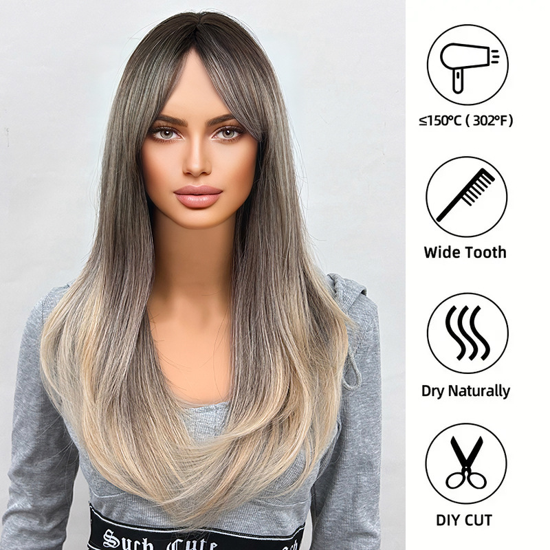 Gradient gold wig for self comfort