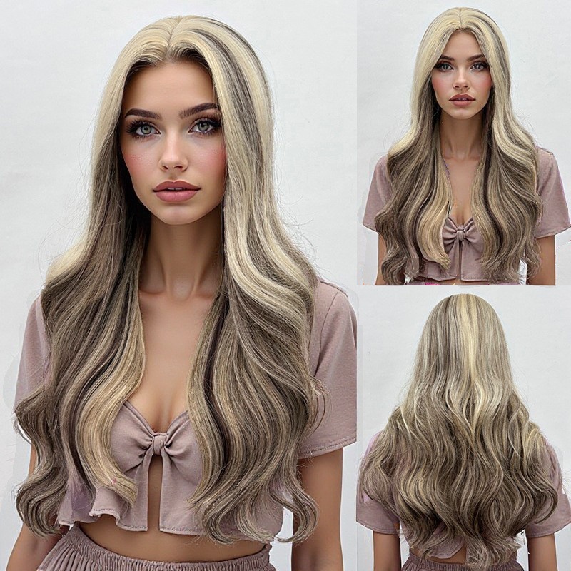 Gradient gold wig for self comfort