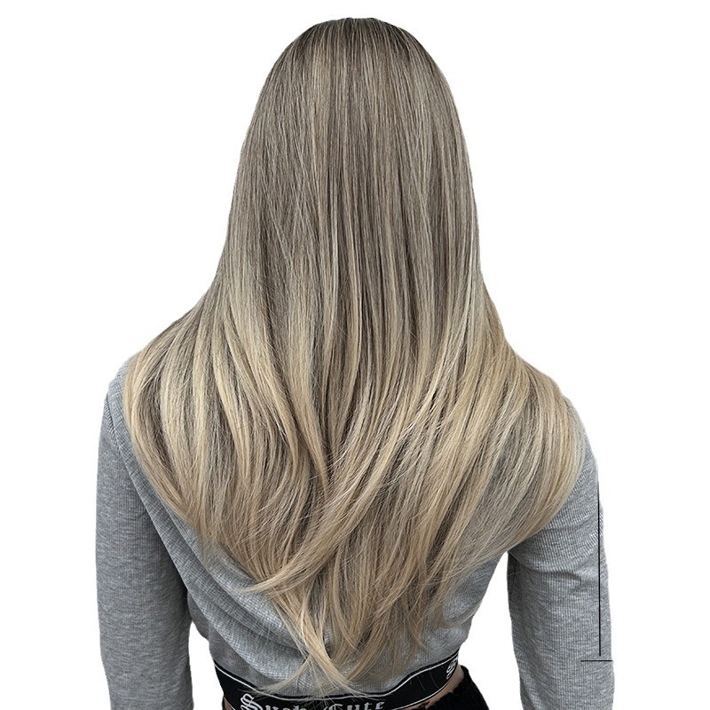 Gradient gold wig for self comfort