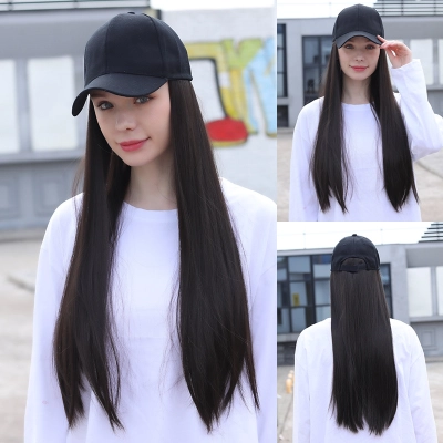 Wig baseball cap strap adjustable hat 01