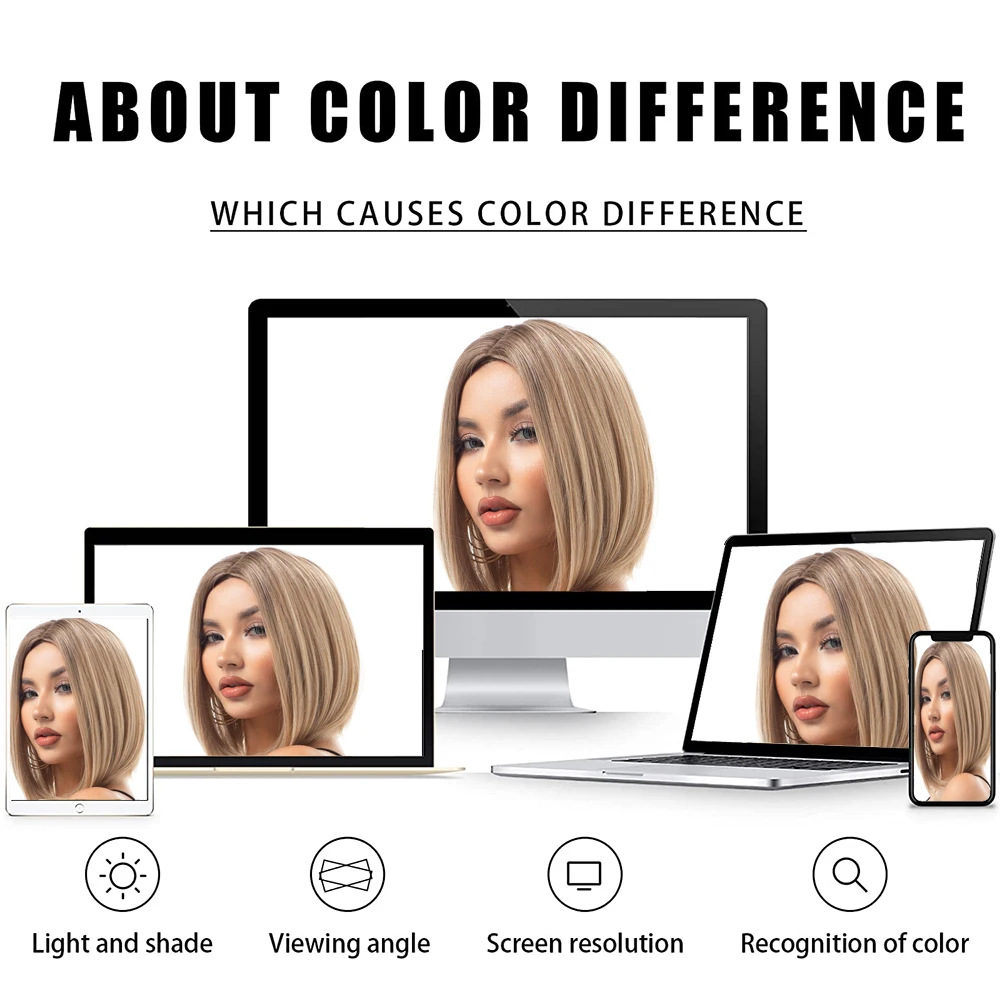 Gradient gold short wig