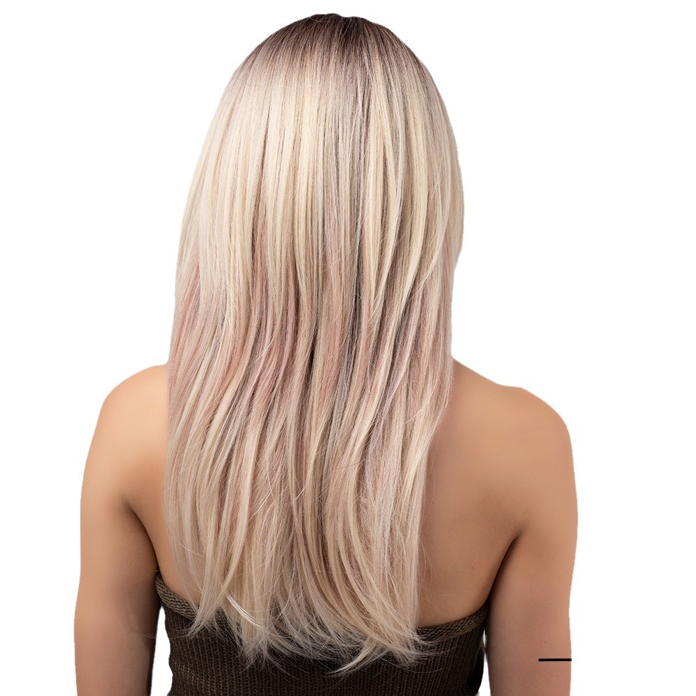 Long straight layered gradient wig