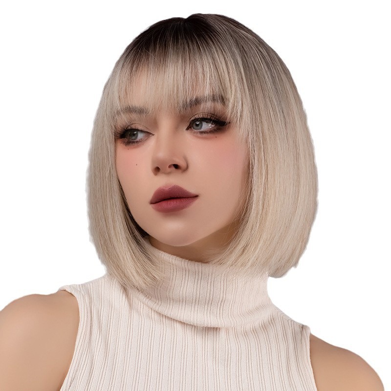 Natural air bangs, fashionable wigs