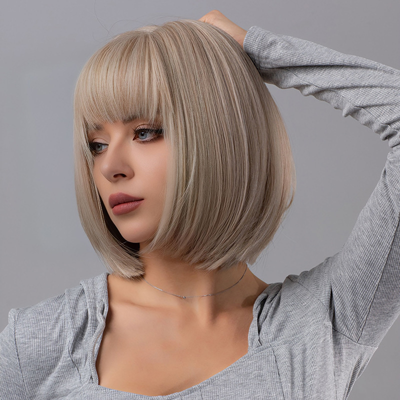 Natural air bangs, fashionable wigs