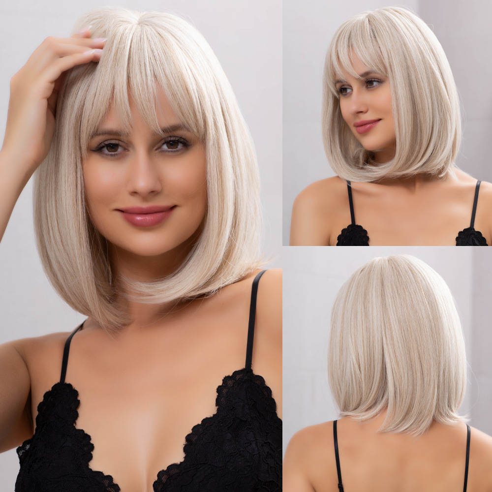 Natural air bangs, fashionable wigs