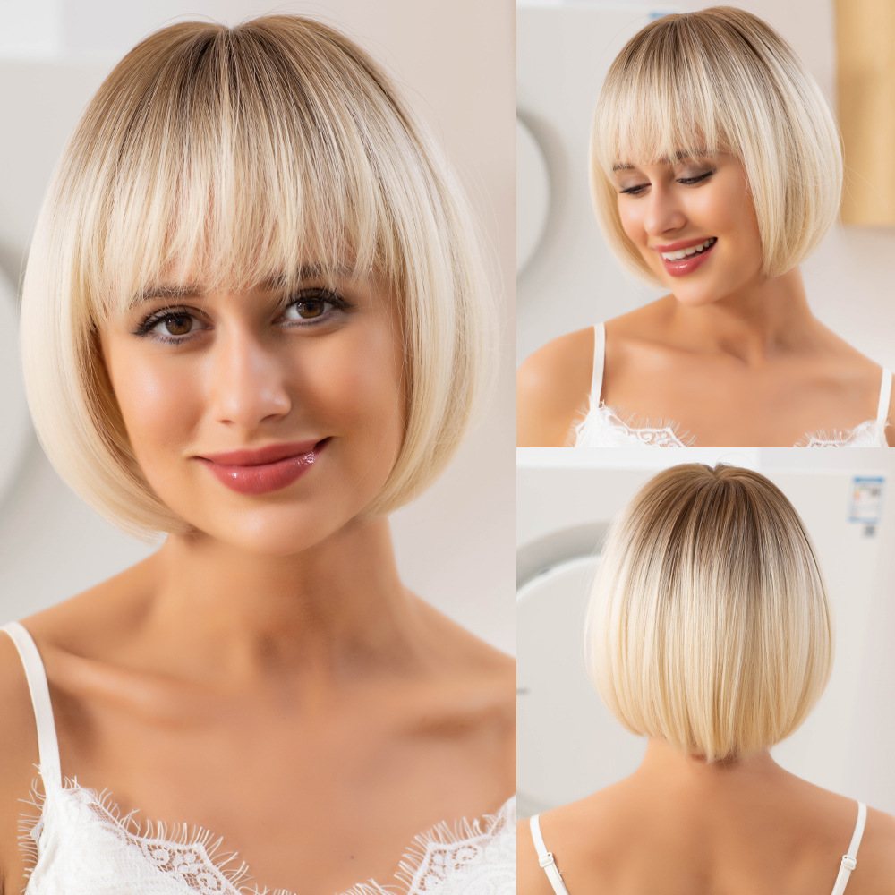 Natural air bangs, fashionable wigs