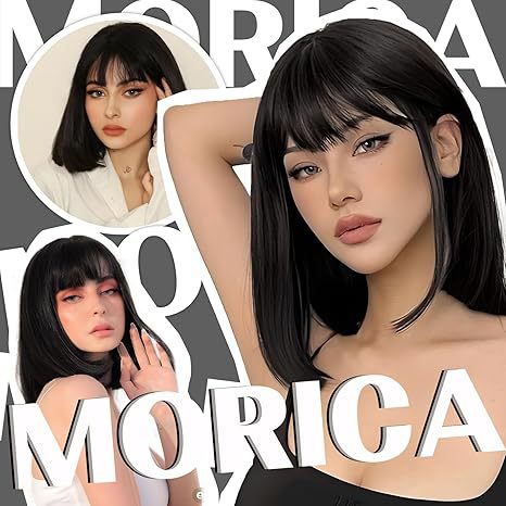 Short straight hair simulation fashion wig