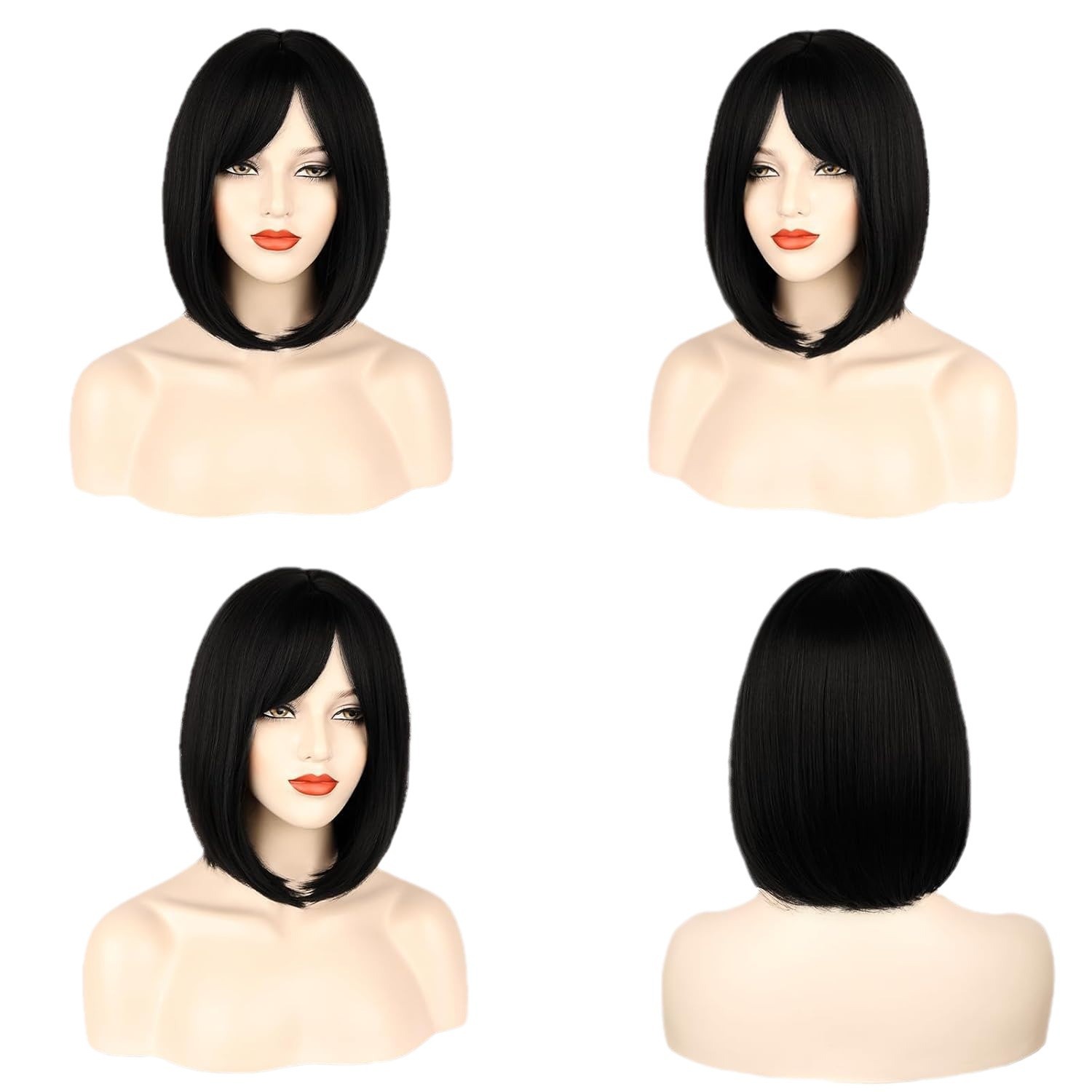 Short straight hair simulation fashion wig