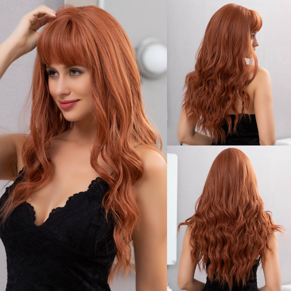 Wig with natural fluffy waves