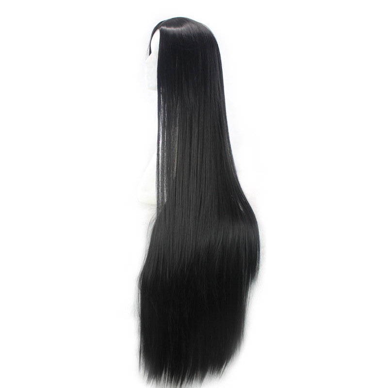 Black medium length straight hair