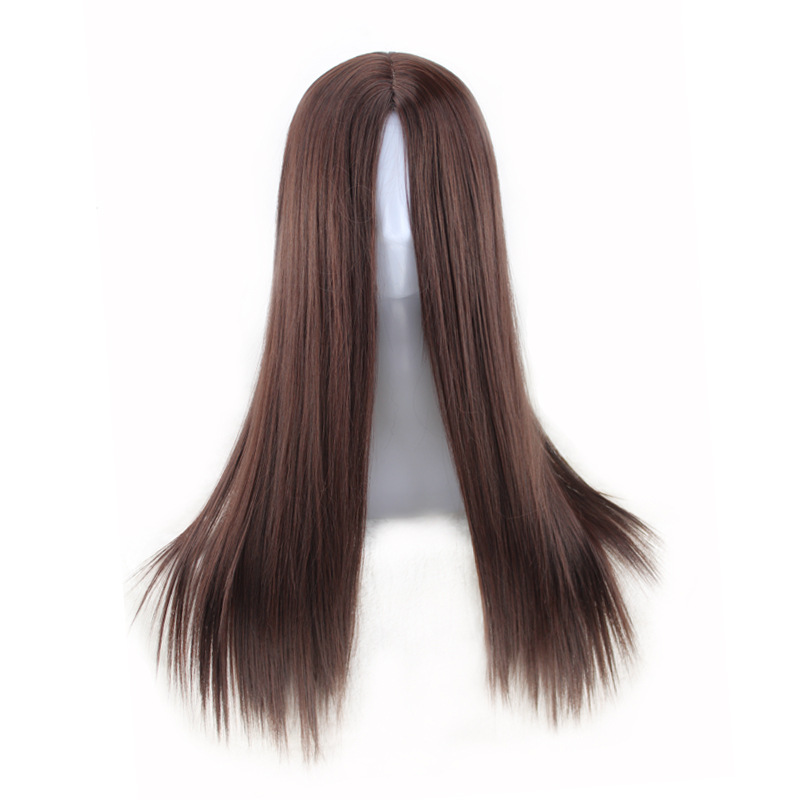 Black medium length straight hair