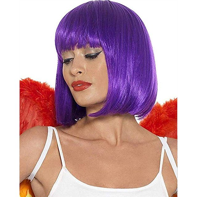 Wig with bangs and bubble head