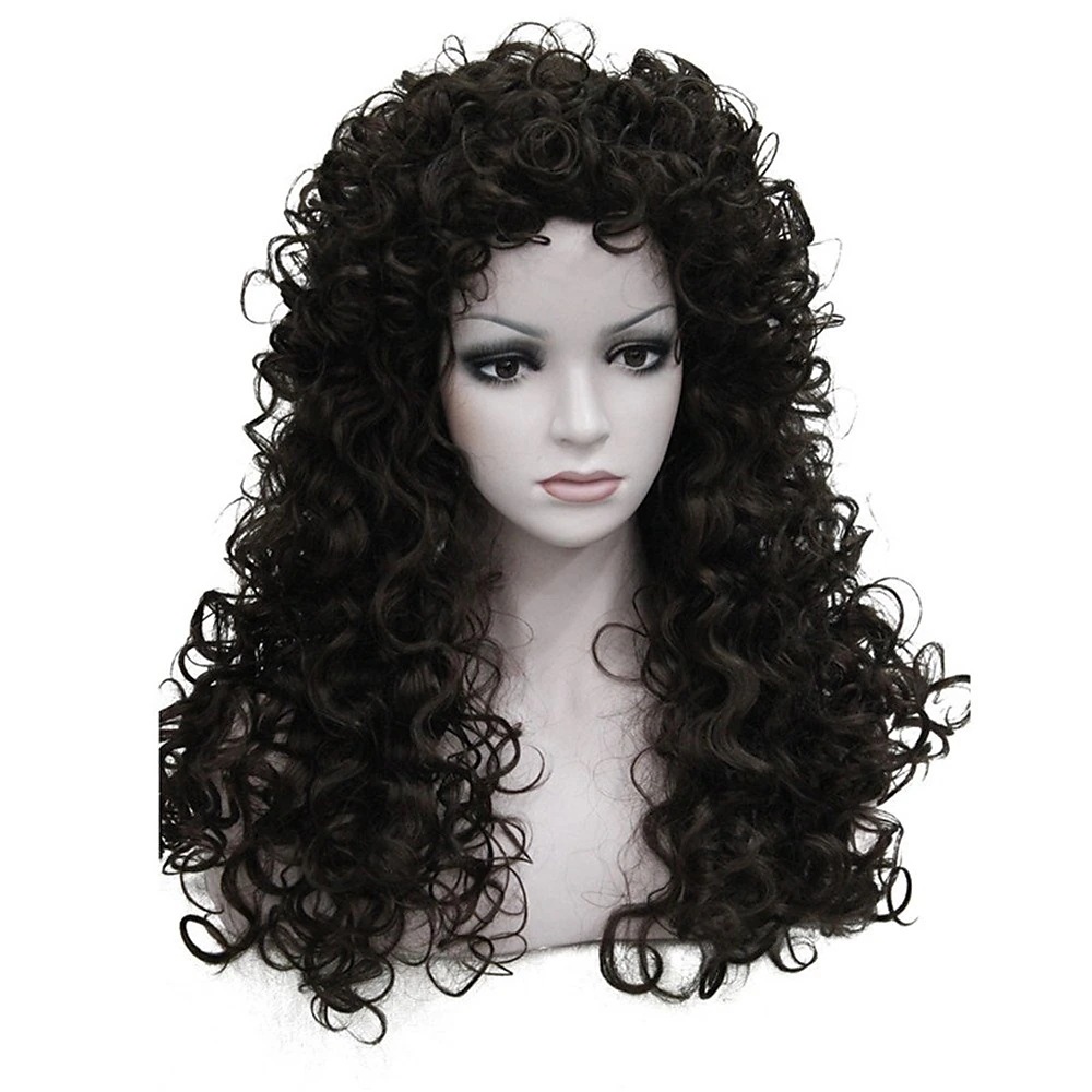 Wool roll wig fluffy and fashionable