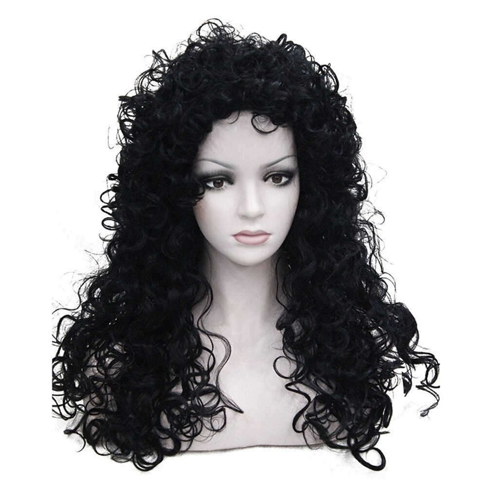 Wool roll wig fluffy and fashionable