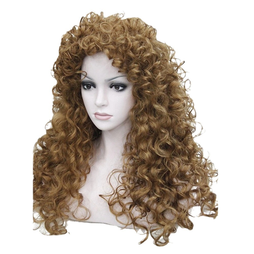 Wool roll wig fluffy and fashionable