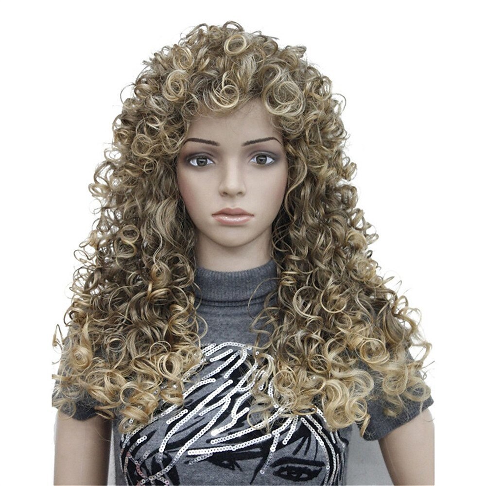 Wool roll wig fluffy and fashionable