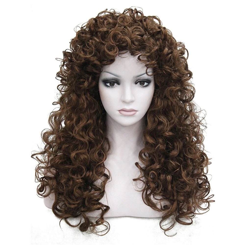 Wool roll wig fluffy and fashionable