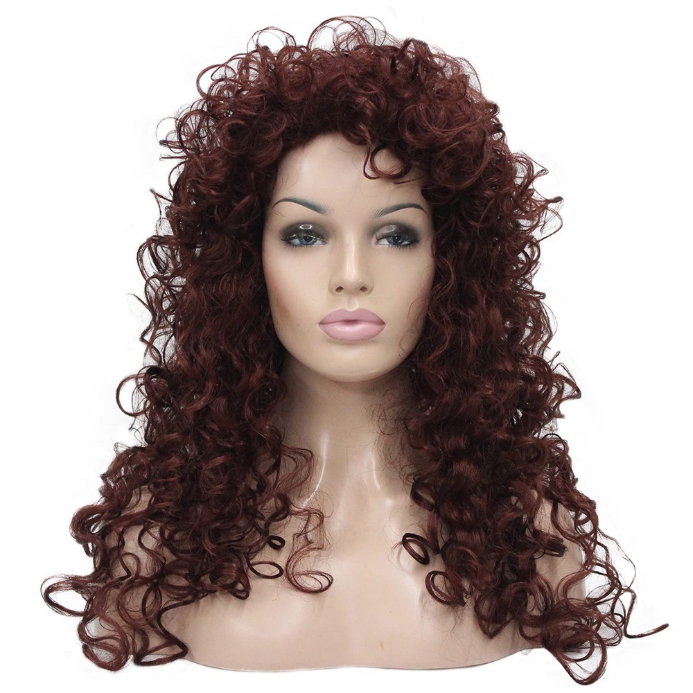 Wool roll wig fluffy and fashionable