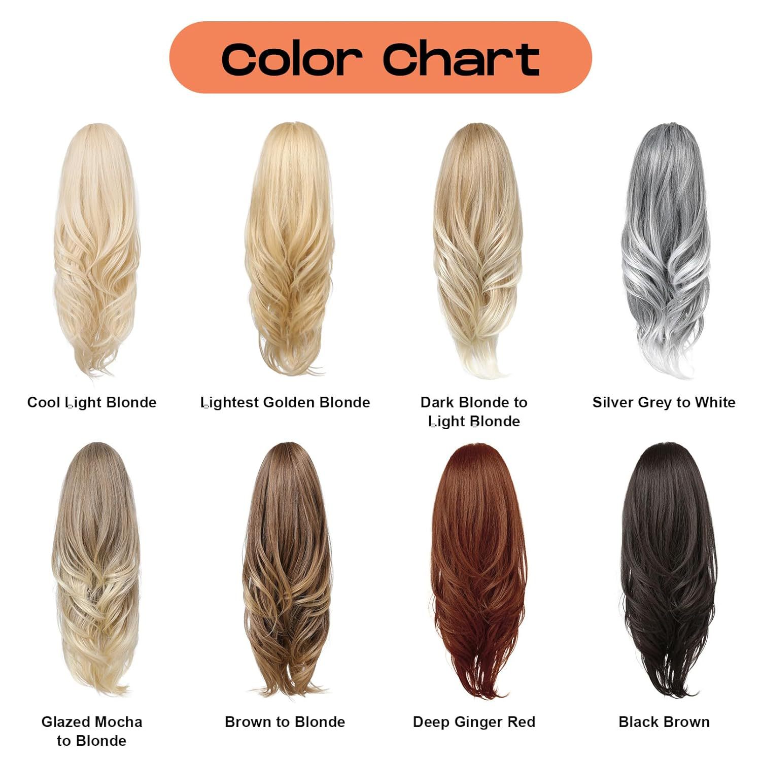 One Piece A Jaw Long Pony Tails for Women Dark Brown