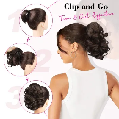 Simulated Women's Natural Fluffy Gripping Ponytail Wig 02