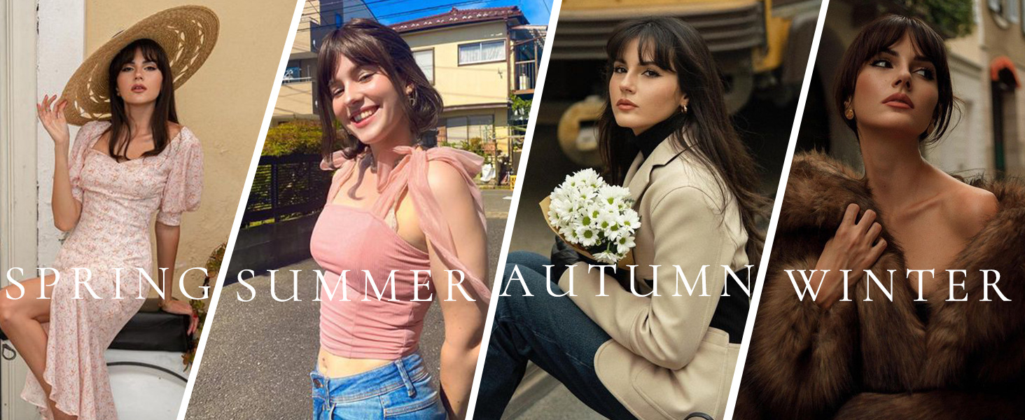 True hair invisible seamless wig bangs