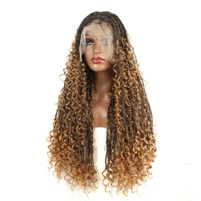 Wig, full lace braid, headband, dirty braid 01