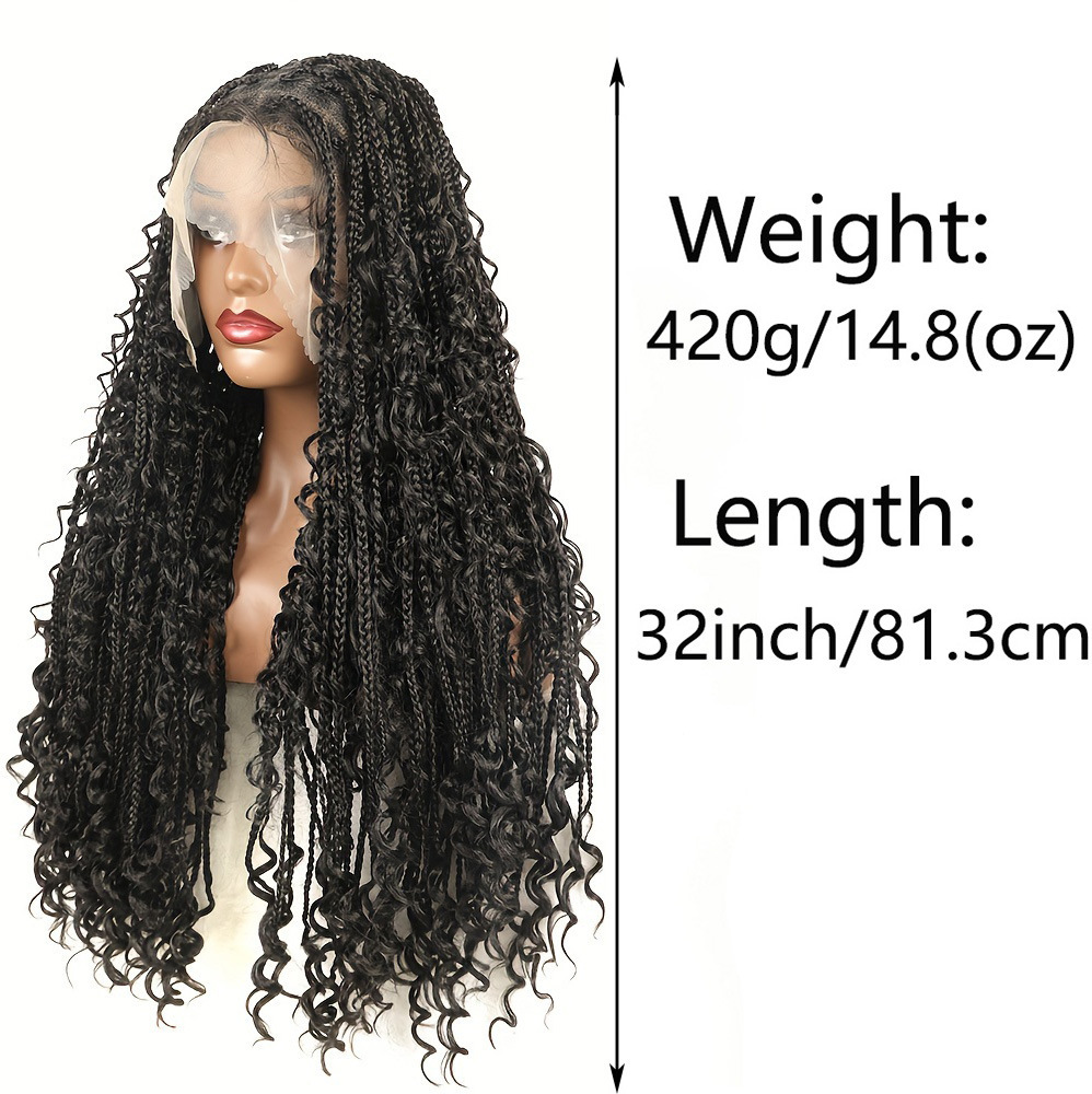 Wig, full lace braid, headband, dirty braid