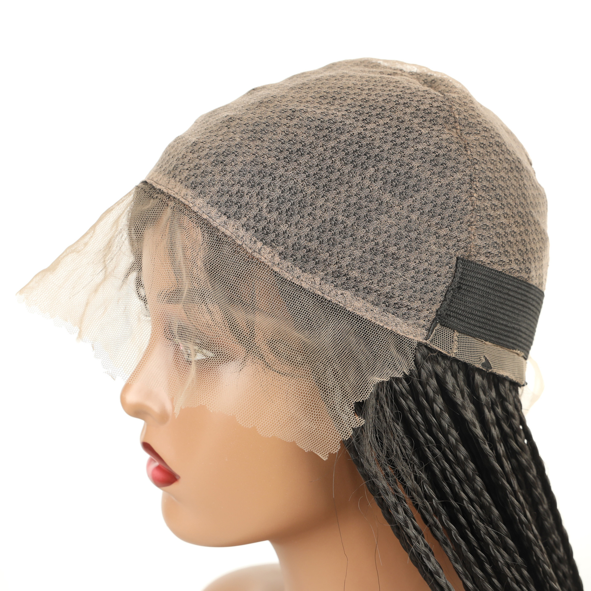 Wig, full lace braid, headband, dirty braid