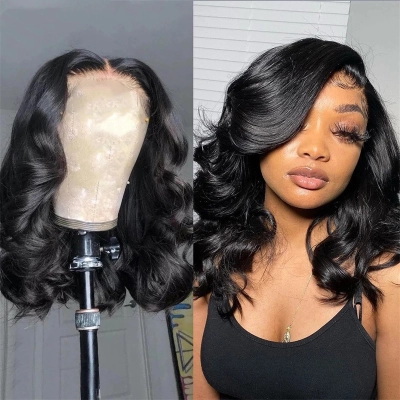 Fashionable women's medium to long curly hair wavy wig 02